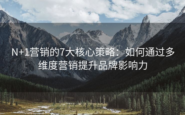 N+1營銷的7大核心策略：如何通過多維度營銷提升品牌影響力