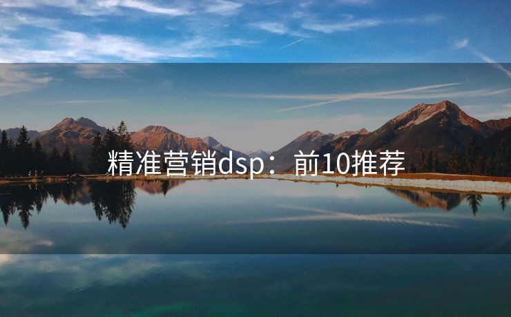 精準營銷dsp：前10推薦