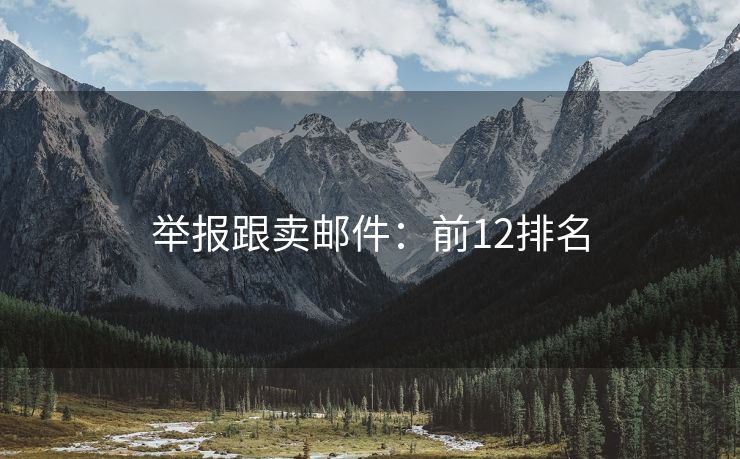 舉報跟賣郵件：前12排名