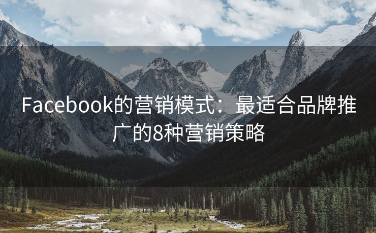 Facebook的營(yíng)銷模式：最適合品牌推廣的8種營(yíng)銷策略