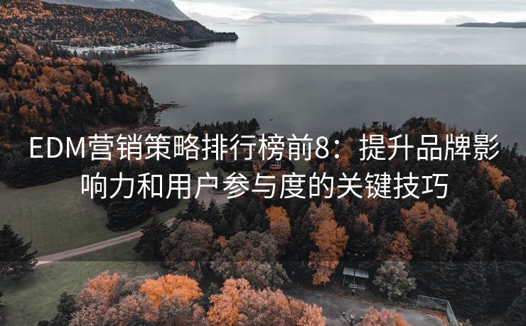 EDM營銷策略排行榜前8：提升品牌影響力和用戶參與度的關(guān)鍵技巧