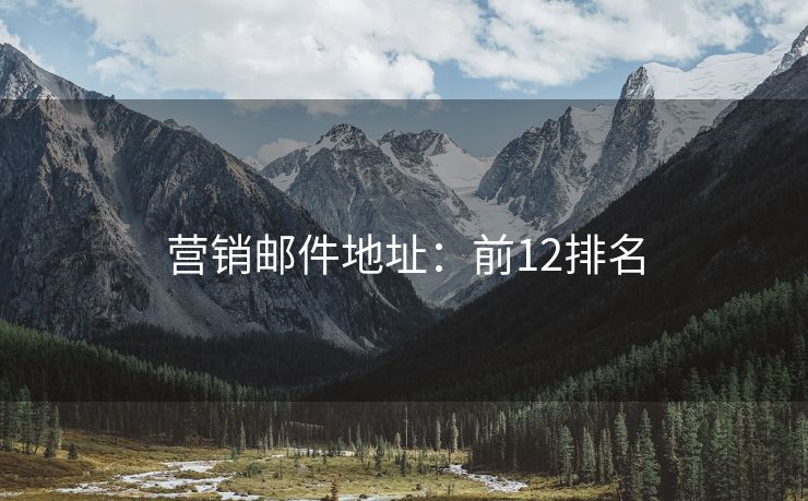 營銷郵件地址：前12排名