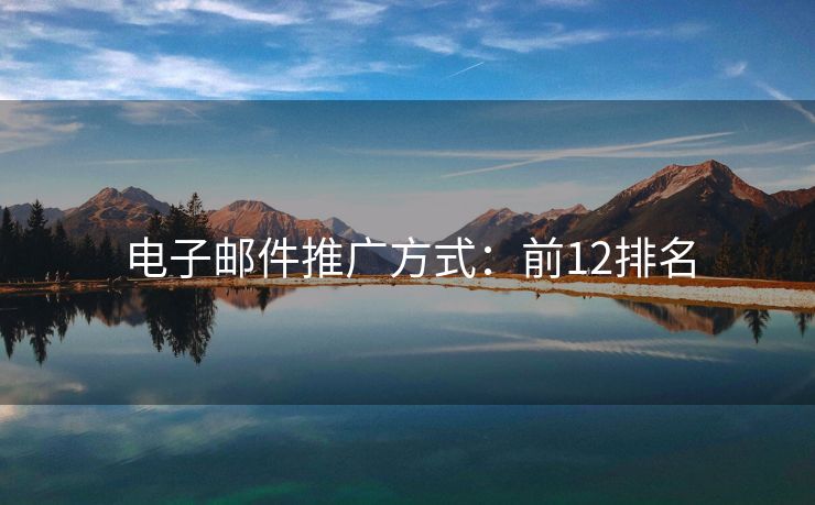 電子郵件推廣方式：前12排名